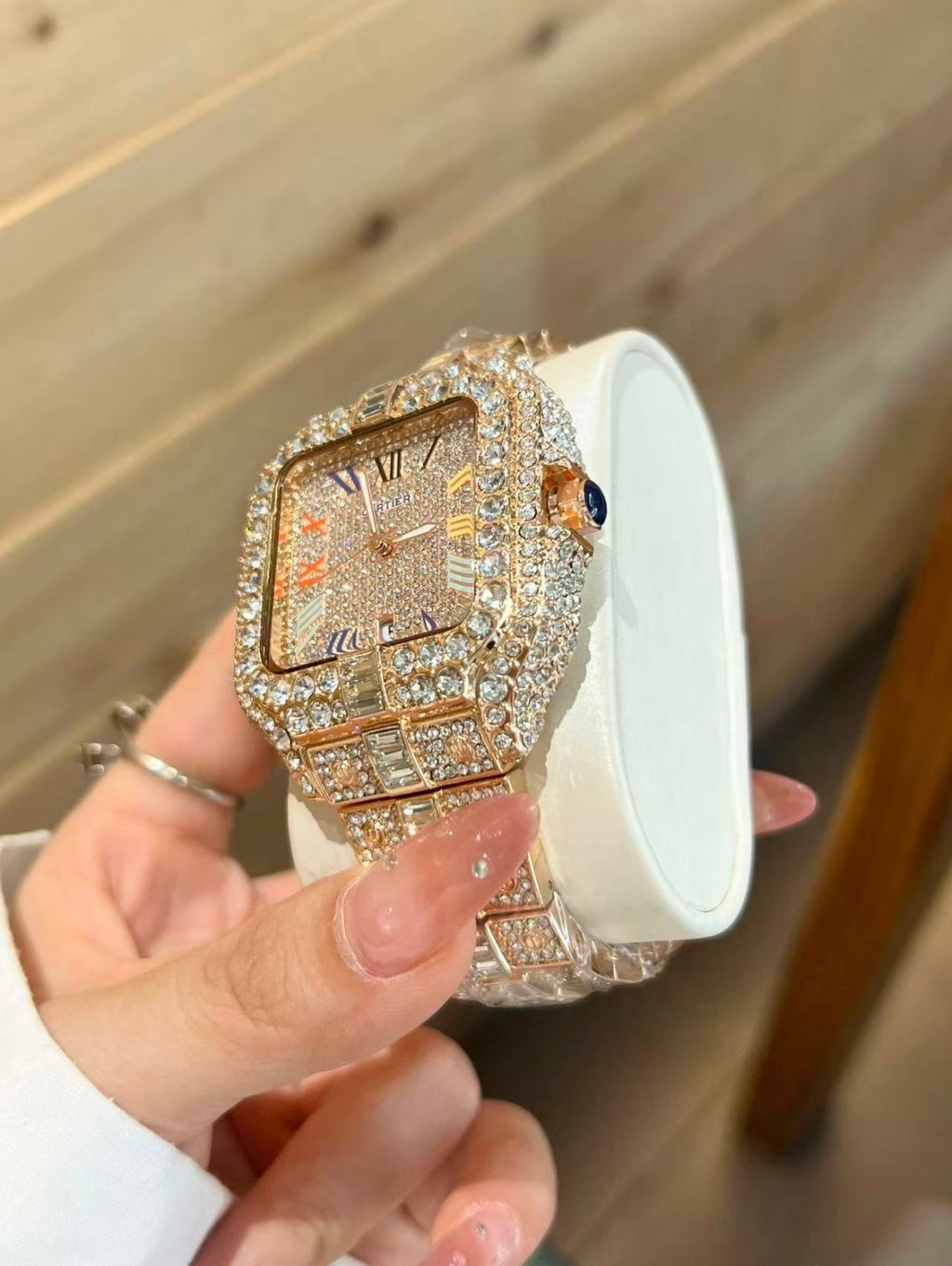Iced Out Moissanite Cartier