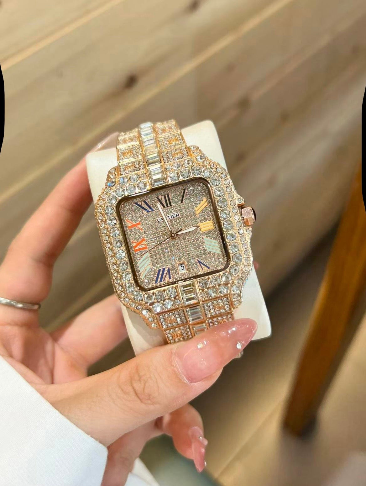 Iced Out Moissanite Cartier