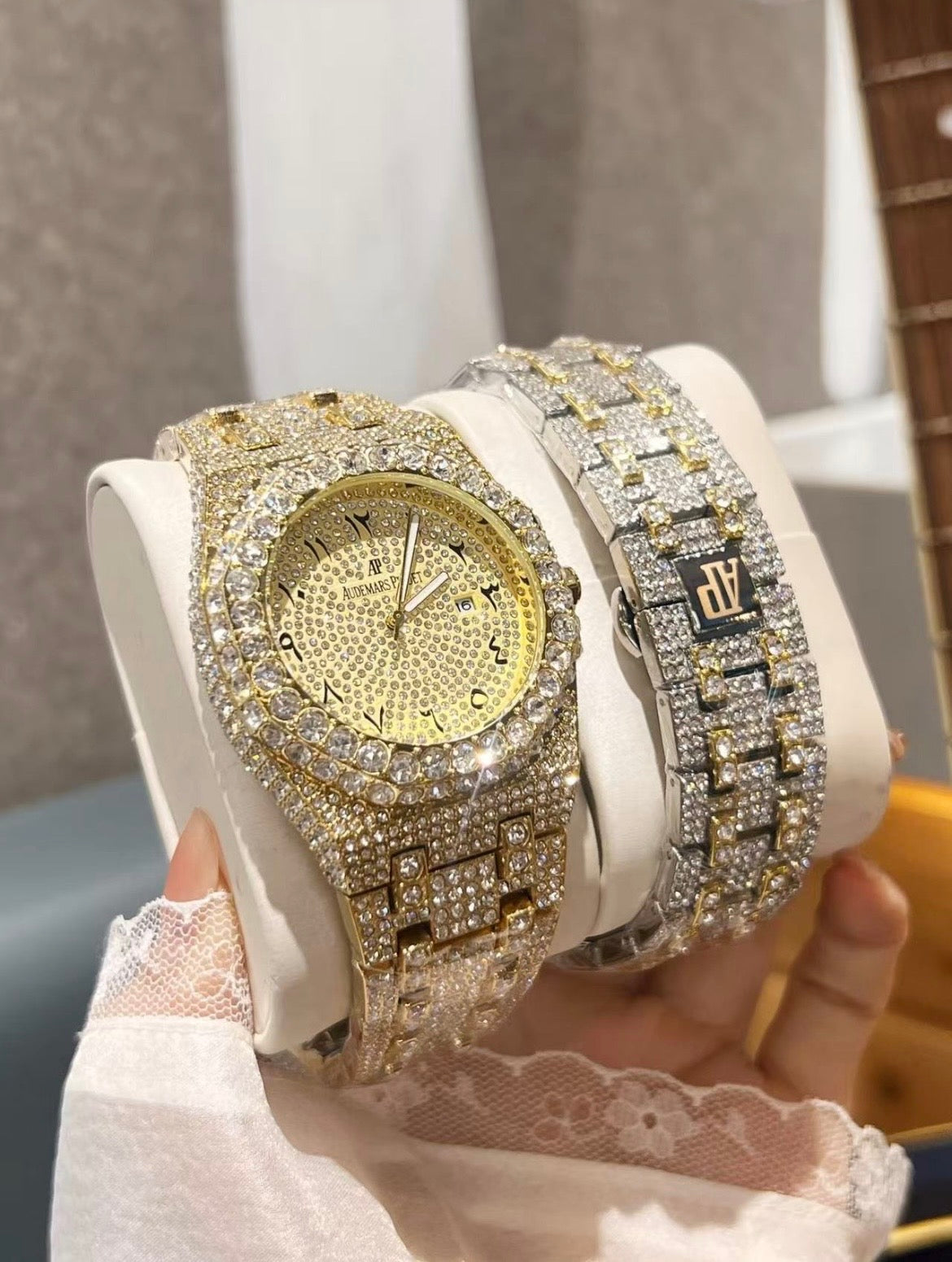 Iced Out Moissanite AP