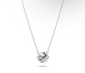 Moissanite 8mm 925 Silver 18in Necklace