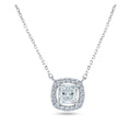 Square 925 Silver Moissanite Necklace