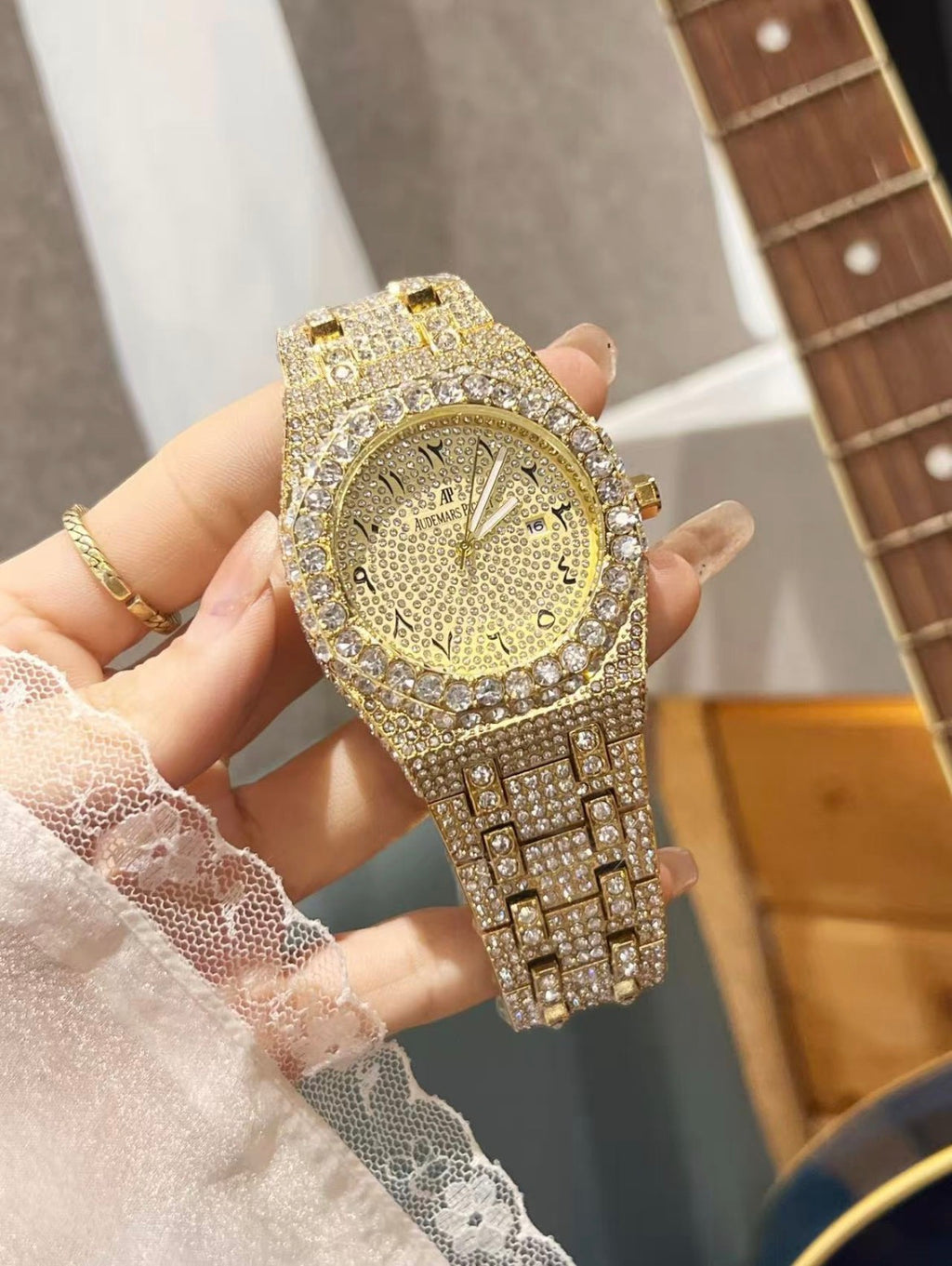 Iced Out Moissanite AP