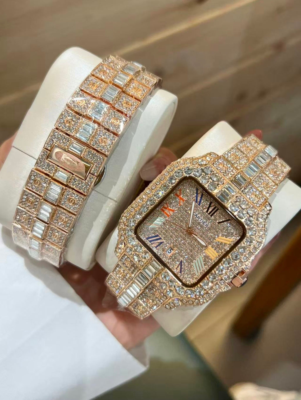 Iced Out Moissanite Cartier