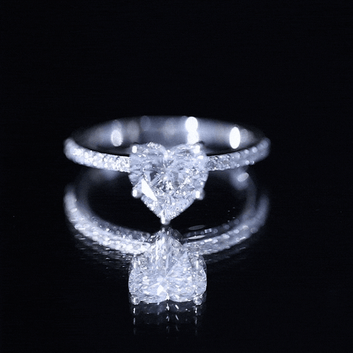 2 Carat Lab Grown Diamond Heart Engagement Ring