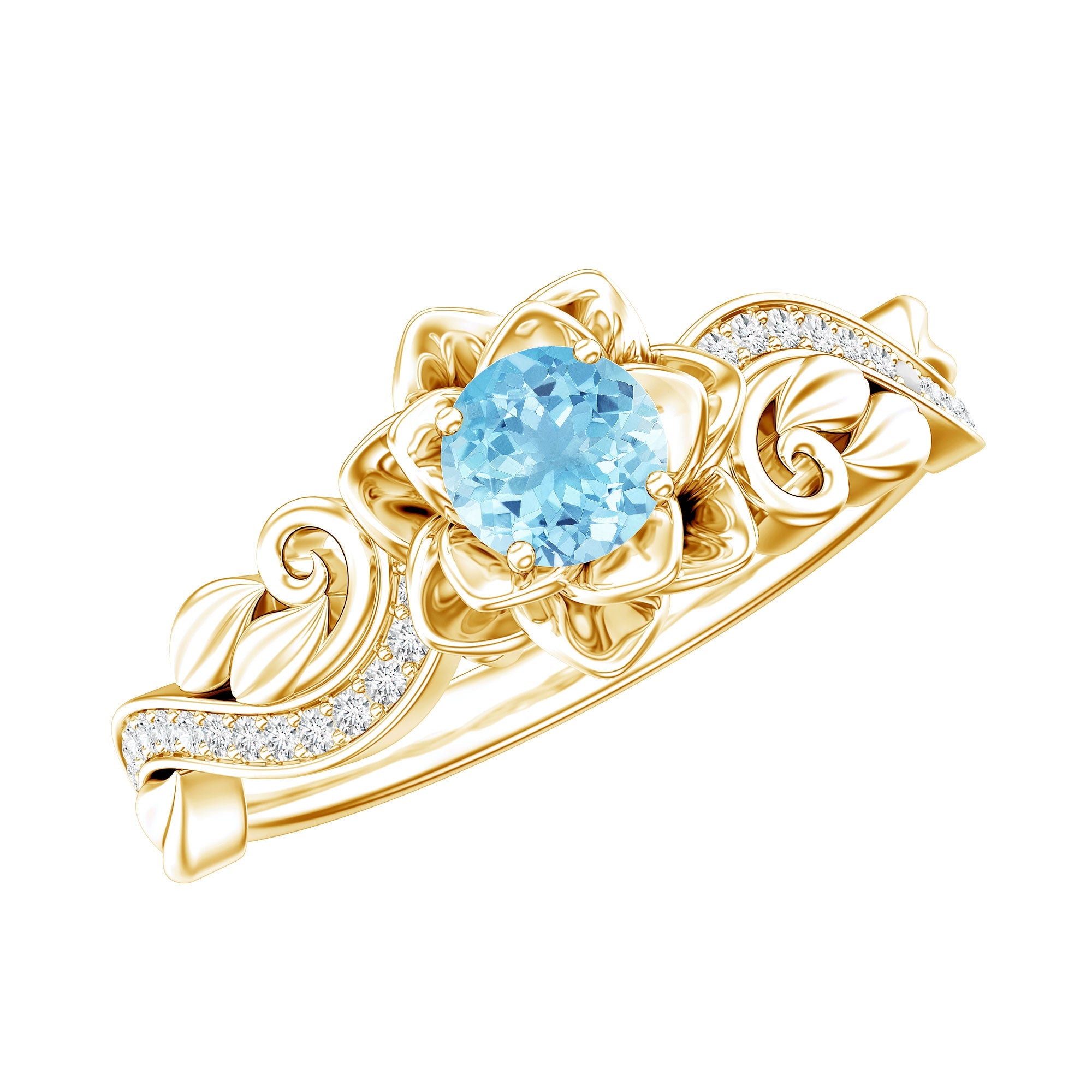 Flower Engagement Ring