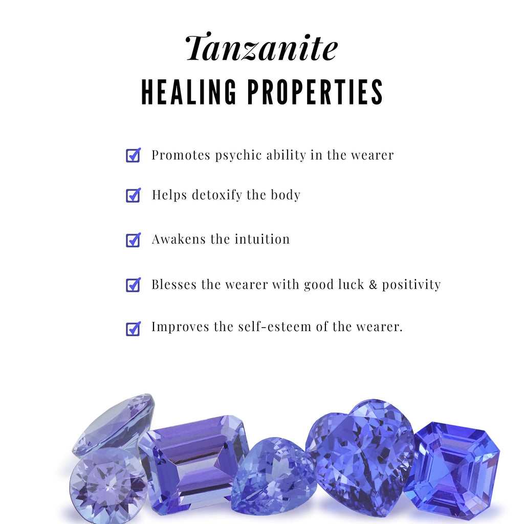 Tanzanite & Diamond Flower Engagement Ring